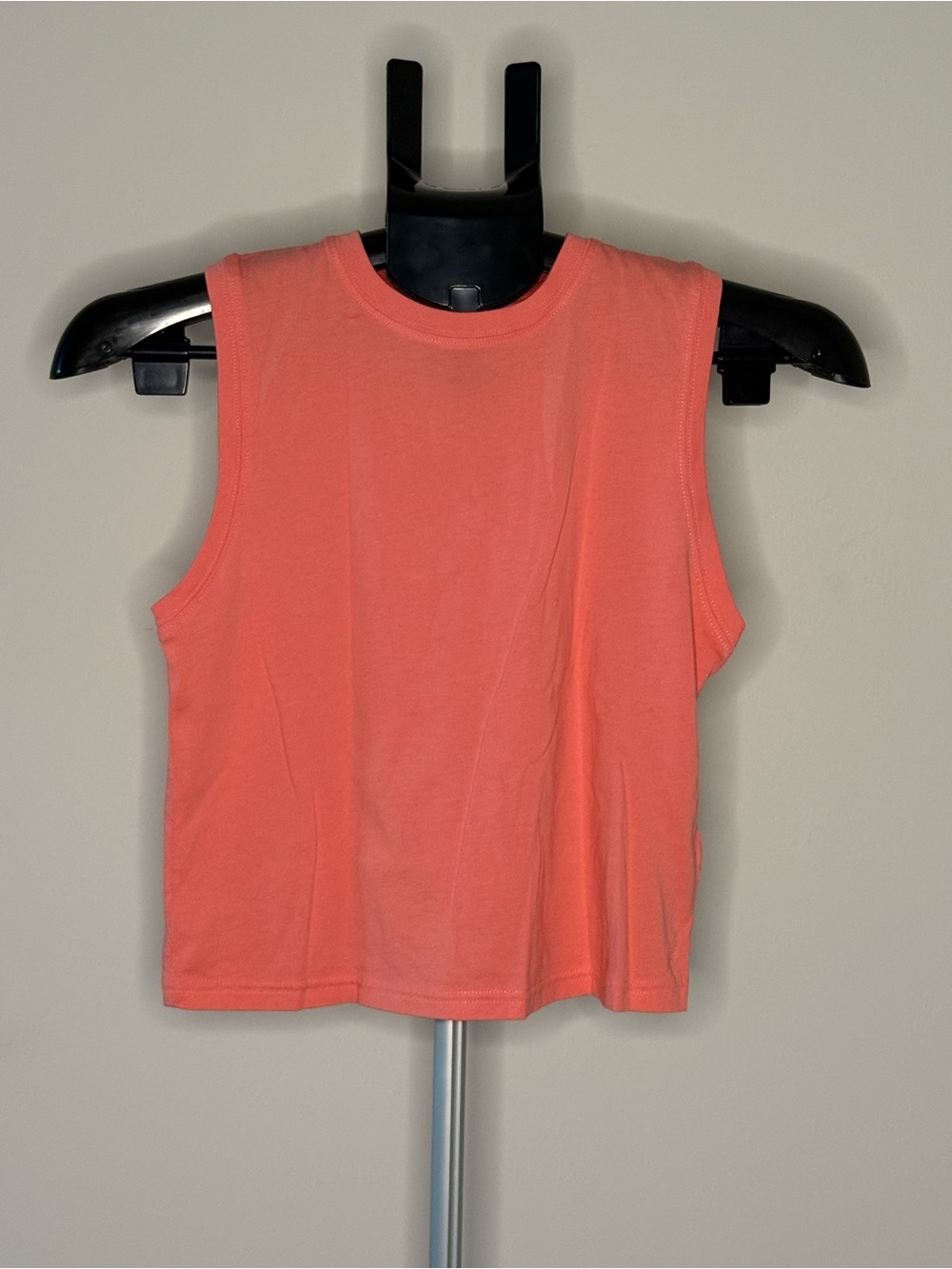 Athleta Coral Muscle Tank XXS | Bright Orange Cotton Athleisure Top